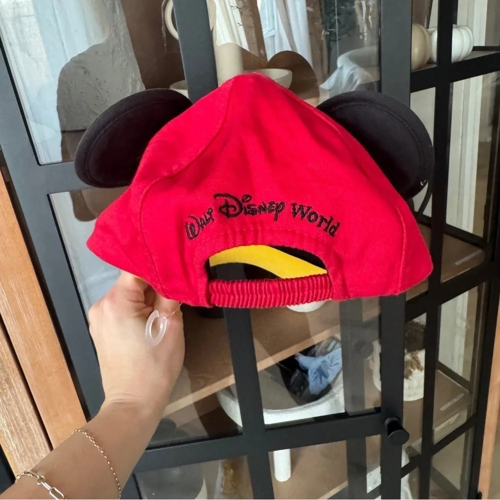 Vintage Disney Parks Mickey Mouse ears hat baseball cap toddler boy embroidered